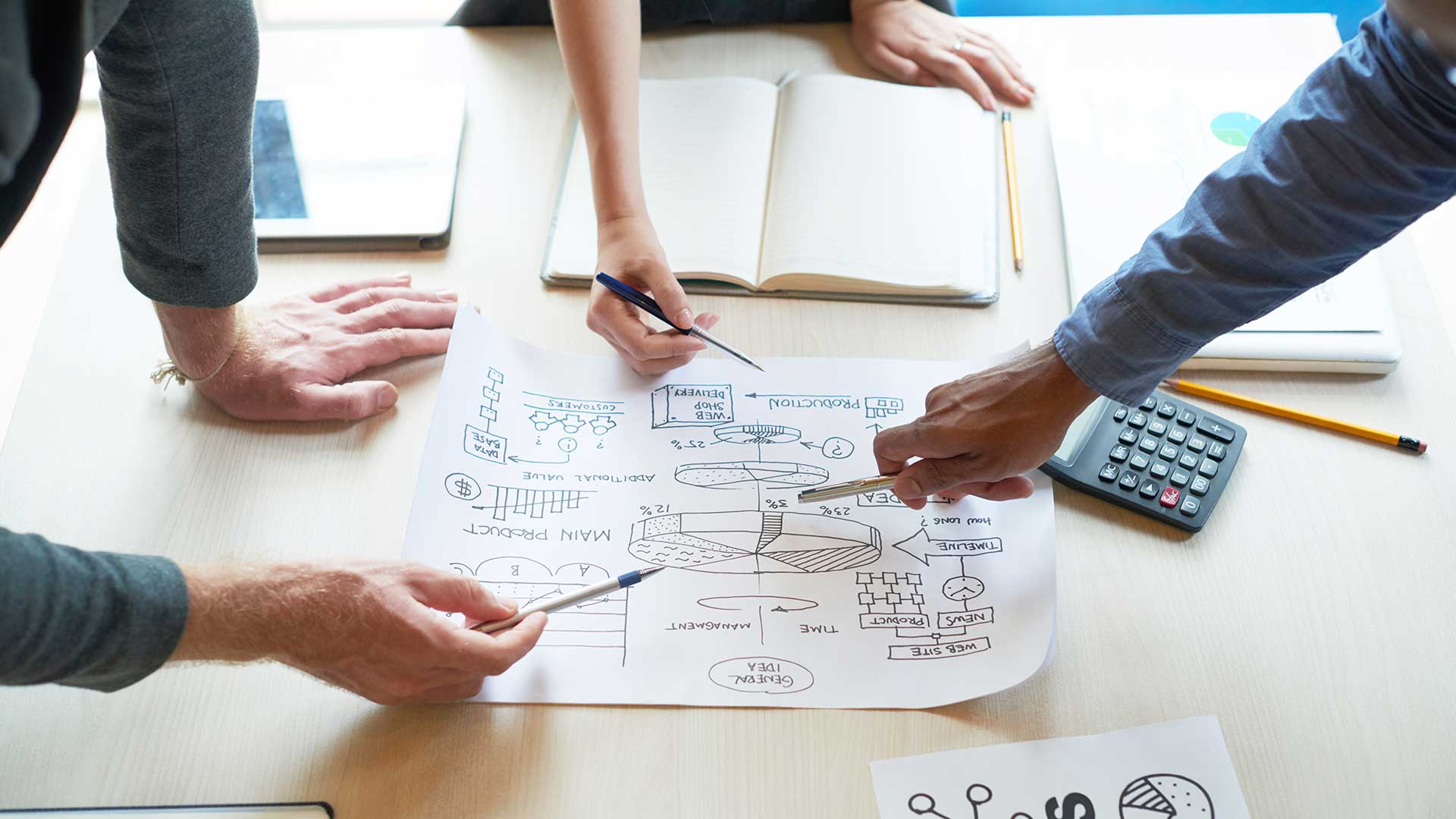 People Discussing Business Plan ZCZ3NHQ